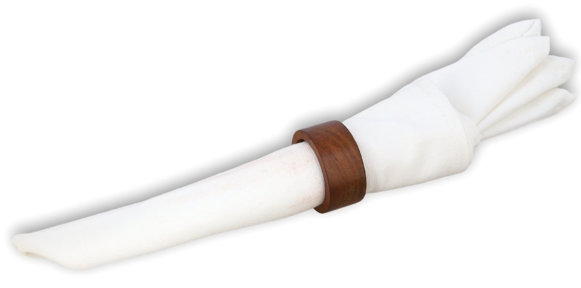Set of 6 Handcrafted Dinner Dining Table Decorations Wooden Napkin Rings for Party Decor 2
