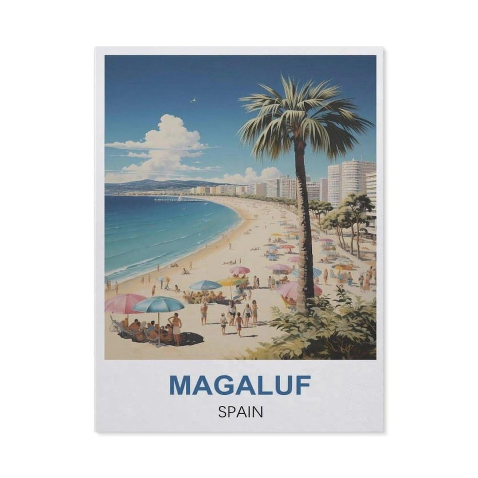 BEAYODKP DIY 5D Diamond Painting，Magaluf Spain（30x40cm）