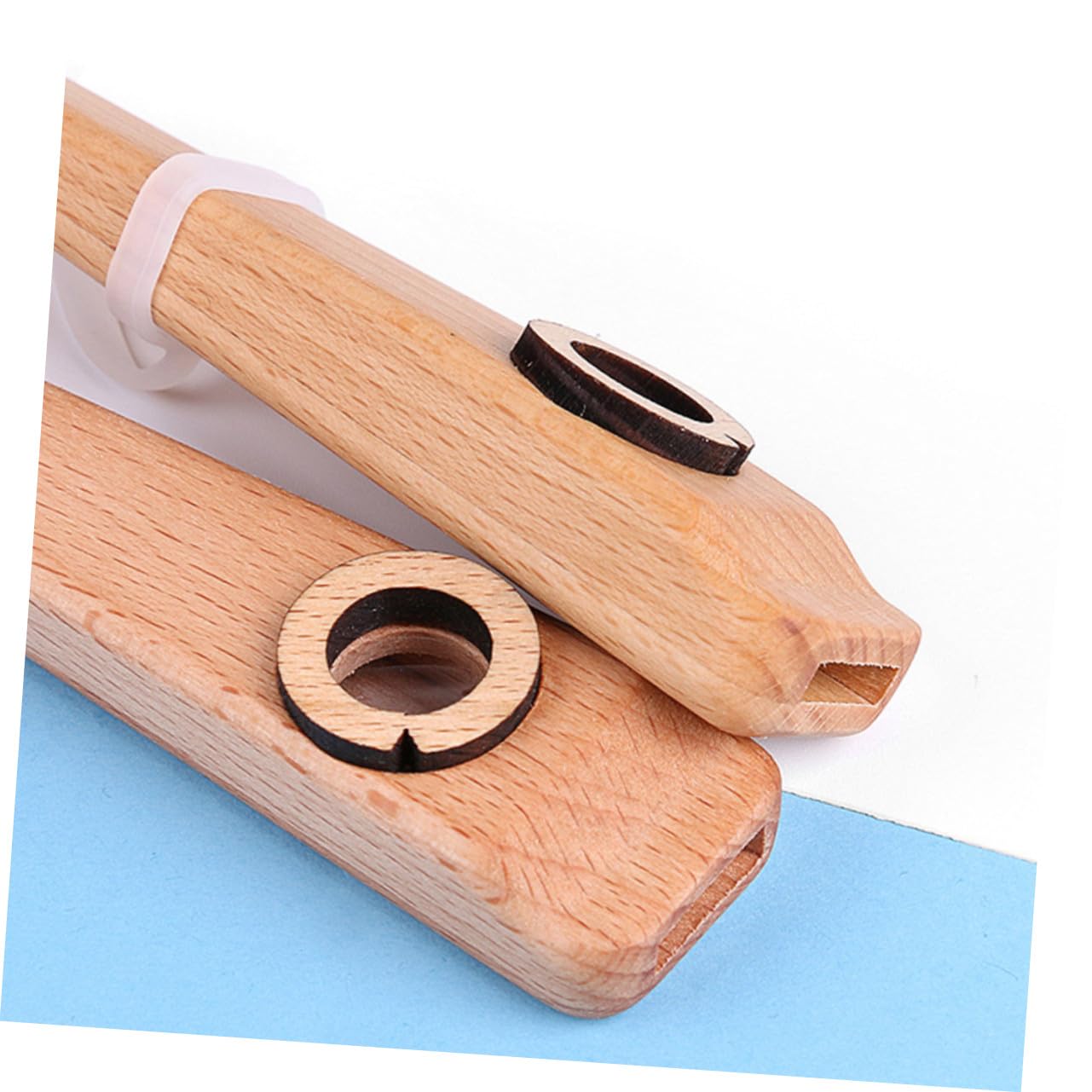 SUPVOX Set de Kazoo en Bois Facile à Jouer Transporter pour Ukulélé et Guitare, Instrument Musical Original Adapté à Tous Âges