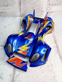 ミニ四駆　スピンアックスブルーメッキボディー スピンアックスSPIN AXE Mk.II ブルーメッキ＆グリーンメッキ