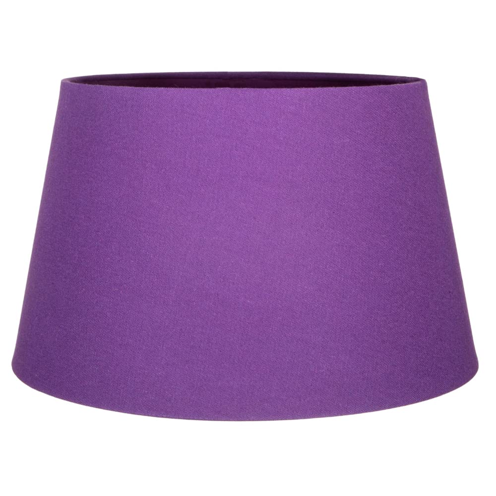 30cm Purple Linen Fabric Drum Table/Pendant Shade - 60W Max