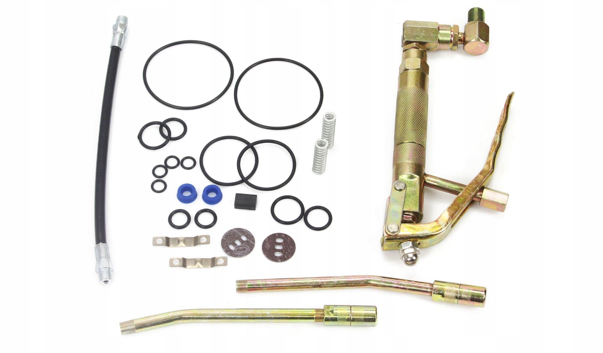 Ingrassatore Grasso Lubrificatore Pneumatico 12L | Portata 0,82 L/min | 6-8 Bar | 360x320x840 mm | con Ruote | Tubo 5 m
