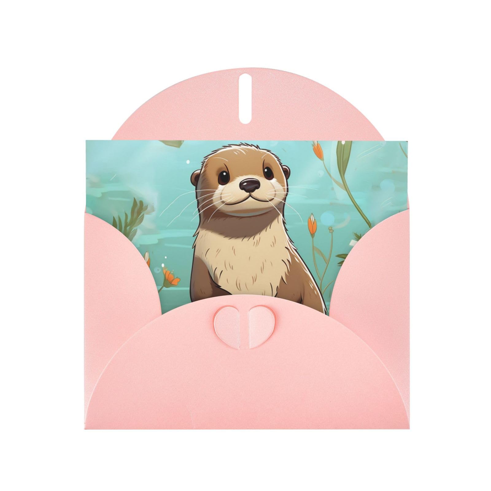 Cartes De Vœux Loutre De Mer Avec Enveloppes, Carte D'anniversaire