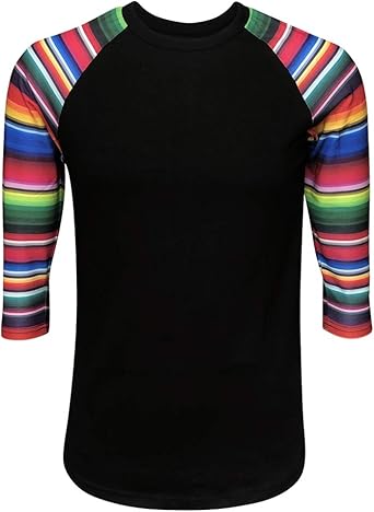 Amazon Com Iltex Adults Kids Serape Raglan T Shirt Sleeve Baseball Style Shirt Clothing