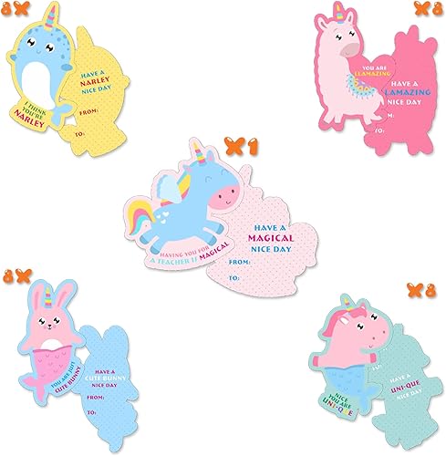 Miniatura 8 de GYQMBT Cajas de San Valentín de unicornio para el aula, tarjetas de San Valentín de unicornio para el día de San Valentín para la escuela, para