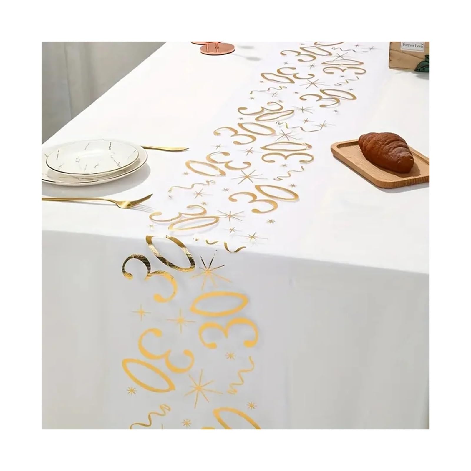 Camino De Mesa De Tela De Tul 30 Camino de Mesa de Tul Brillante | Cubierta de mesa larga y ligera, decoración de cena de cumpleaños for adultos(YM-1,33X275CM(1.1X9FT)
