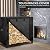 TOUGHRACKS Firewood Rack Cover 4FT | Waterproof & Heavy Duty Log Rack Cover, 600D Firewood Wood Rack Cover, Log Pile Holder for Outdoor/Indoor | NO FADING | Cover Only, NO Rack | Black (48x24x41 inch)