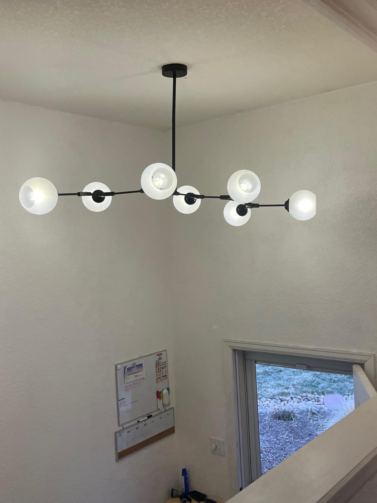 Paquete de 3 globos de vidrio esmerilado transparente para reemplazo de accesorios de luz, 5.9 pulgadas de diámetro, cubierta de pantalla redonda de vidrio suave para lámpara colgante, 4