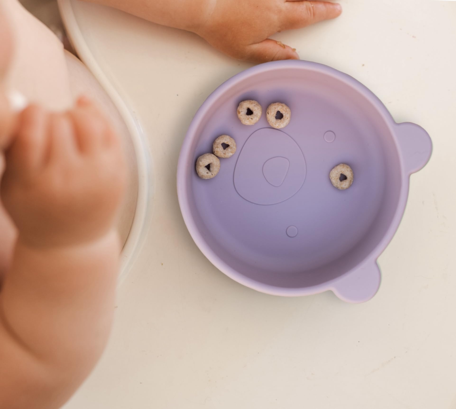 Spoondrift 100% Food Grade Silicone Slip-Proof Suction Bear Shaped Bowl | BPA-Free | Non-Toxic | For Toddler Meal Time, Choose From 3 Colors (Pink Nectar)