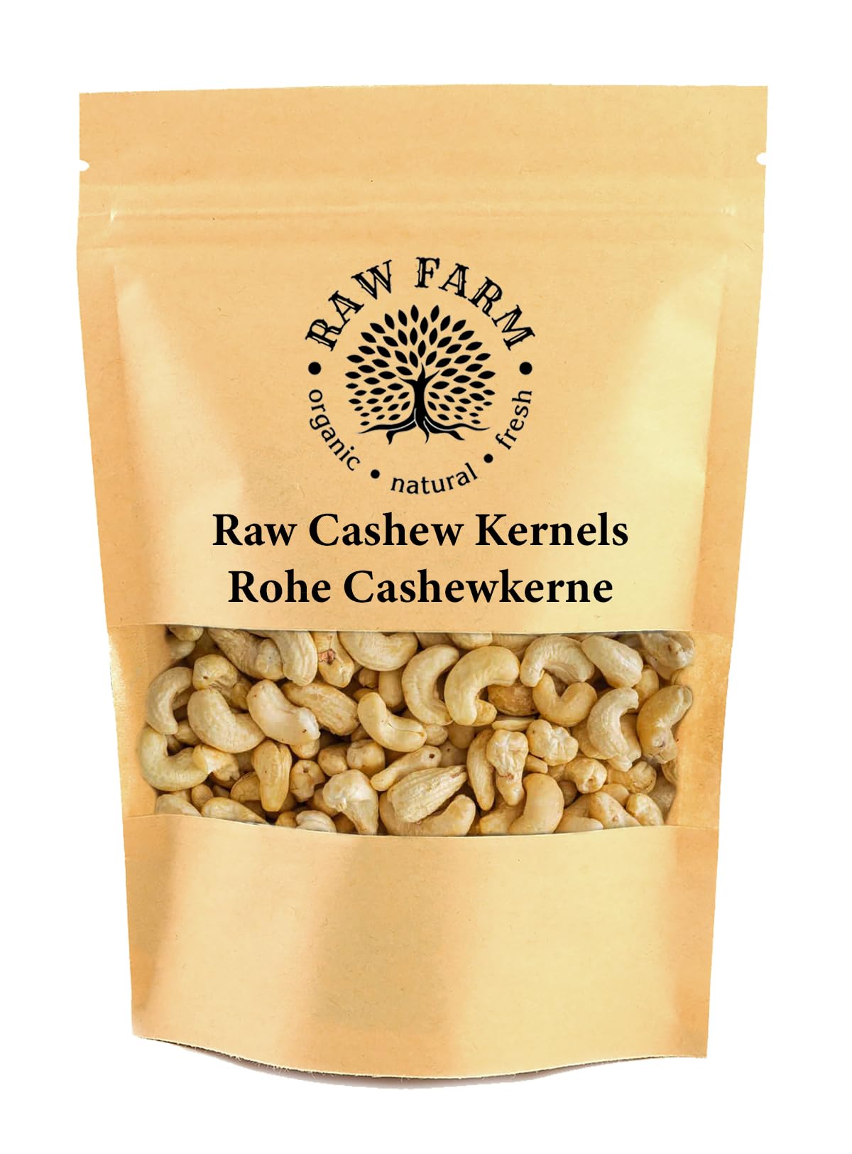 1 kg Raw Cashew Kernels, Premium Whole Cashews, Natural Vegan Snack, Gluten and Soya free