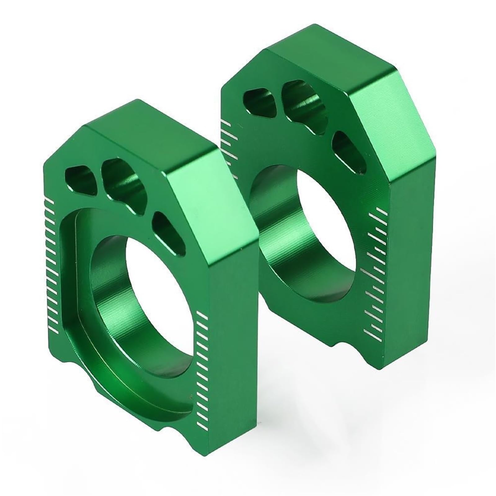 Blocchi Regolazione Assale Posteriore Kawasaki KX/KLX, Apico Verde (RAB-12 GREEN)