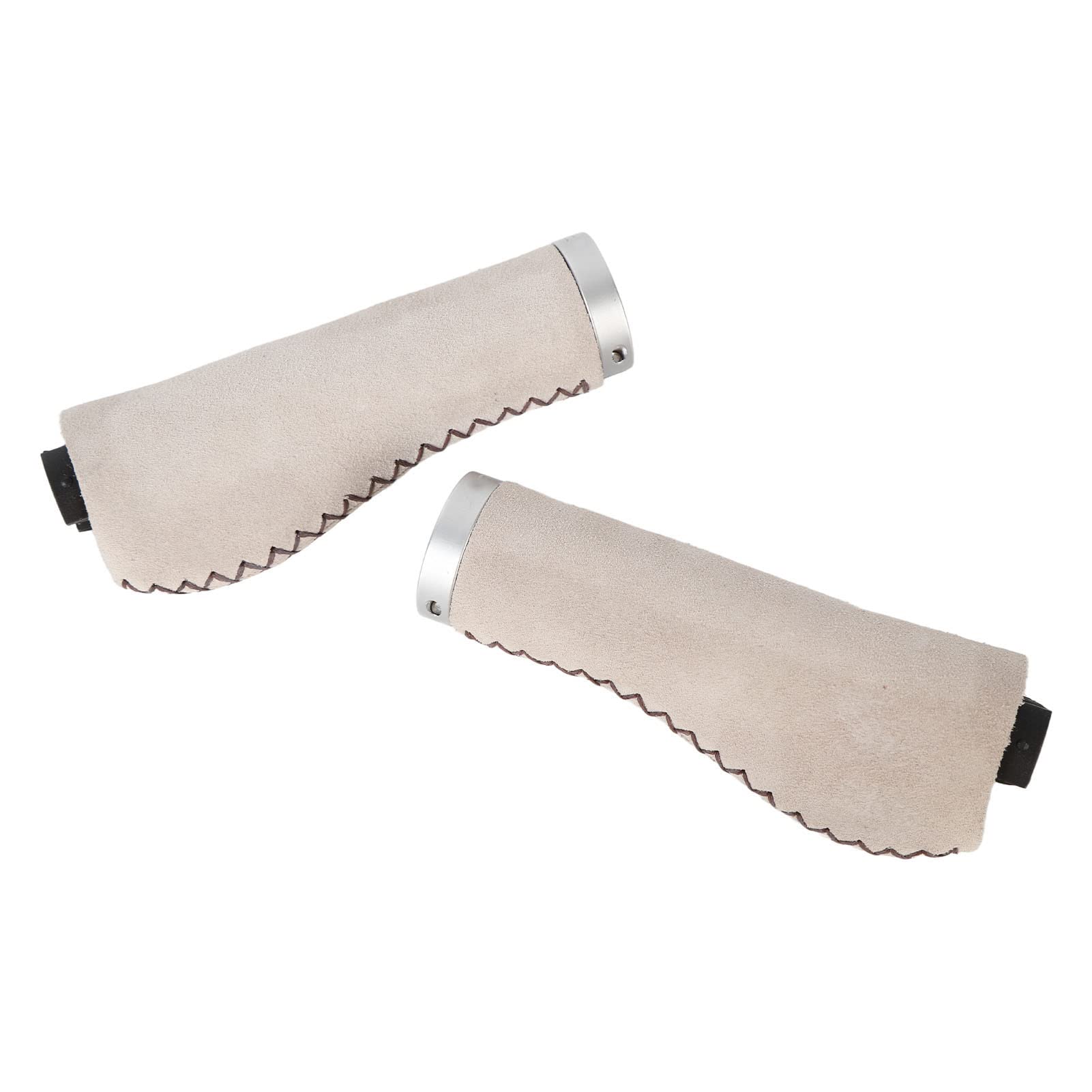 Manopole per Bici, Coprimanubrio per Bicicletta ergonomici Antiscivolo, Comodi, con Anello di Bloccaggio in Alluminio per Mountain Bike, Bici Pieghevoli, Manubrio da 22 mm, Finta