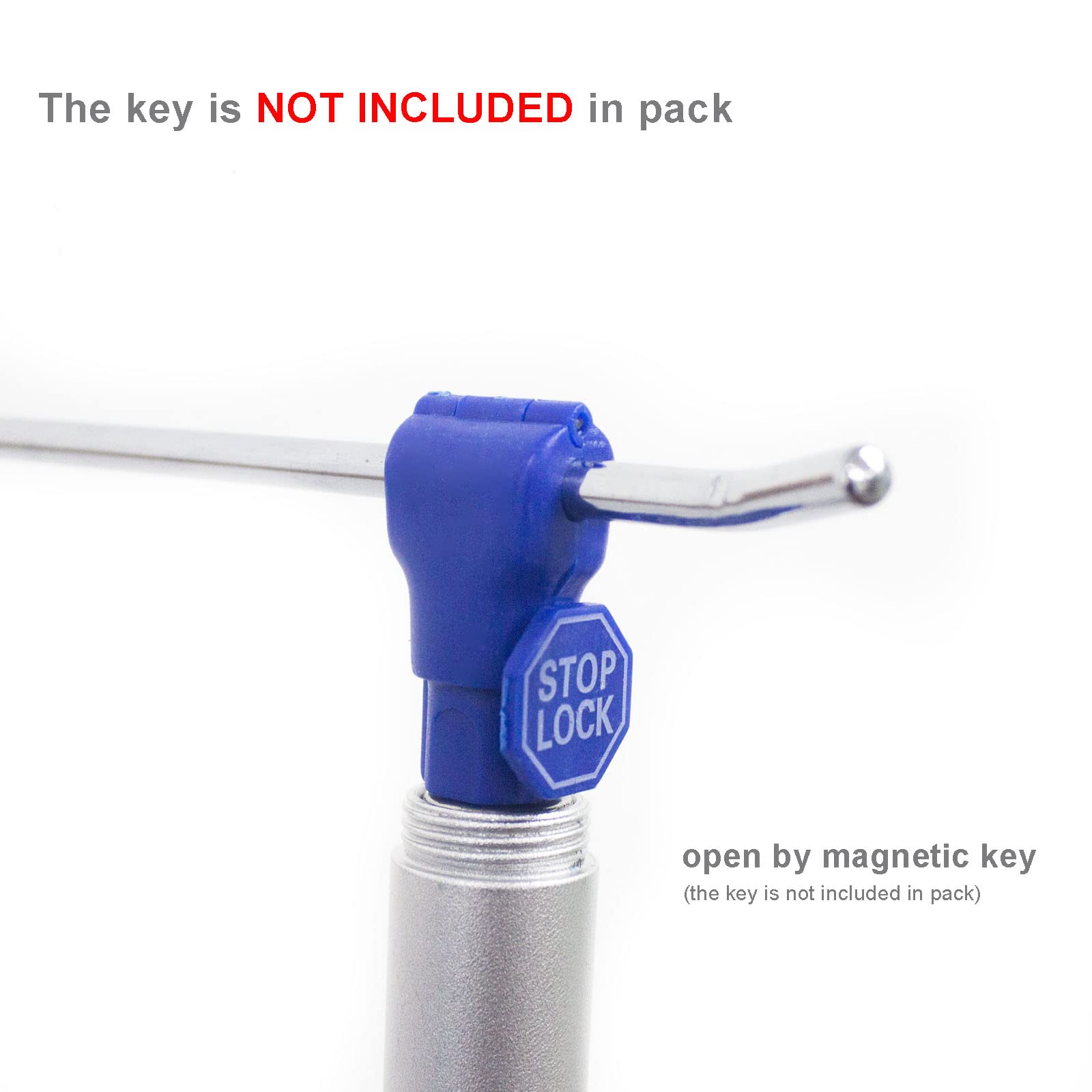 BETERTEK Stop Locks 200 Pack Peg Hook Locks Blue Retail Security Anti-Theft peg Hook Stop Lock Pegboard Hook Lock Slat Wall Hook Locks