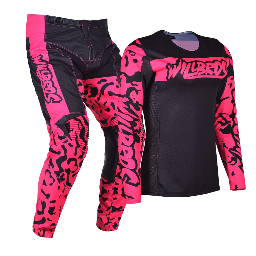Mujeres Pantalones y Camiseta de Motocross Conjunto MX Bicicleta Sucia Fuera del Camino Ciclismo Traje de Montar Adulto