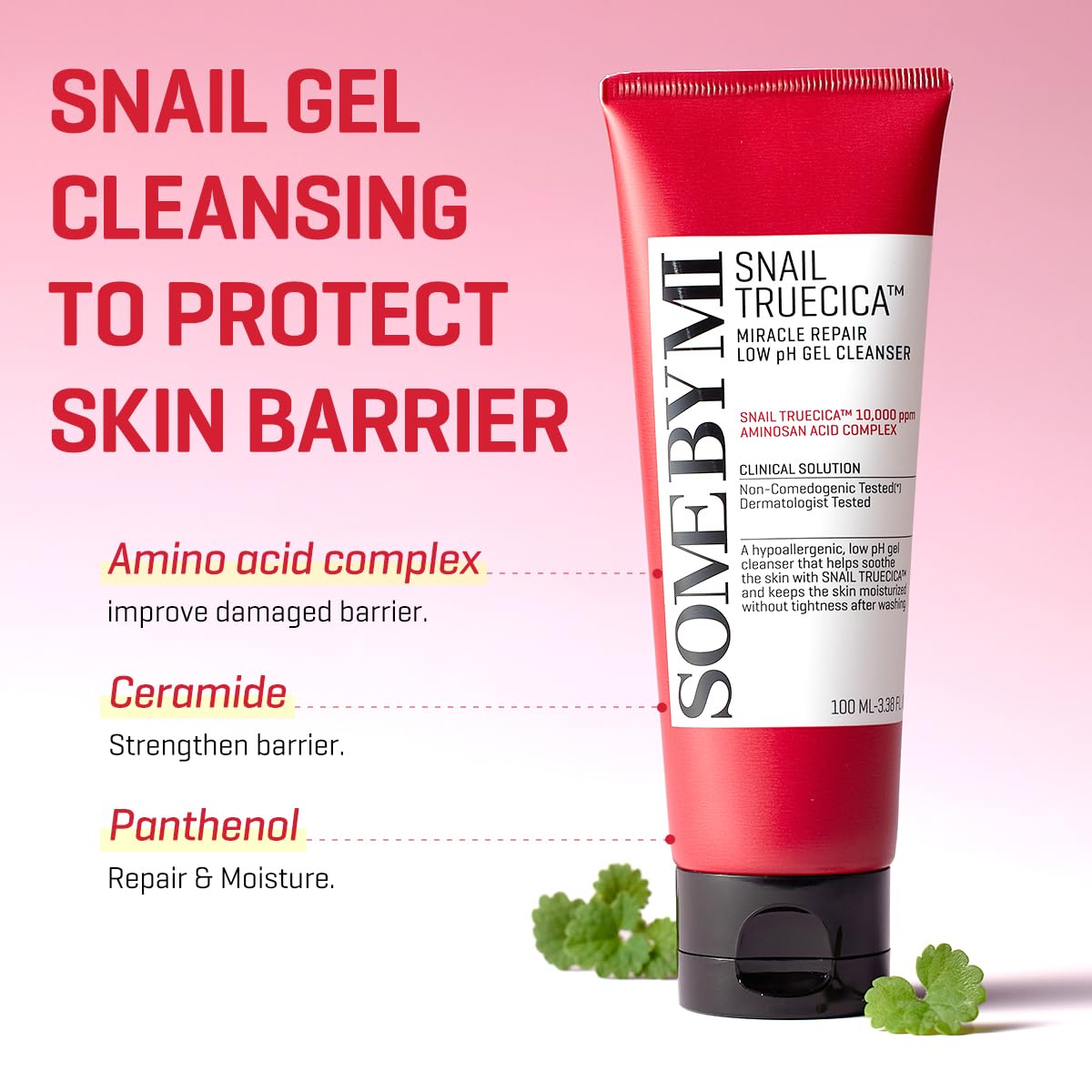 SOME BY MI Snail Truecica Miracle Repair Low pH Gel Cleanser 100ml (3.4oz) 3