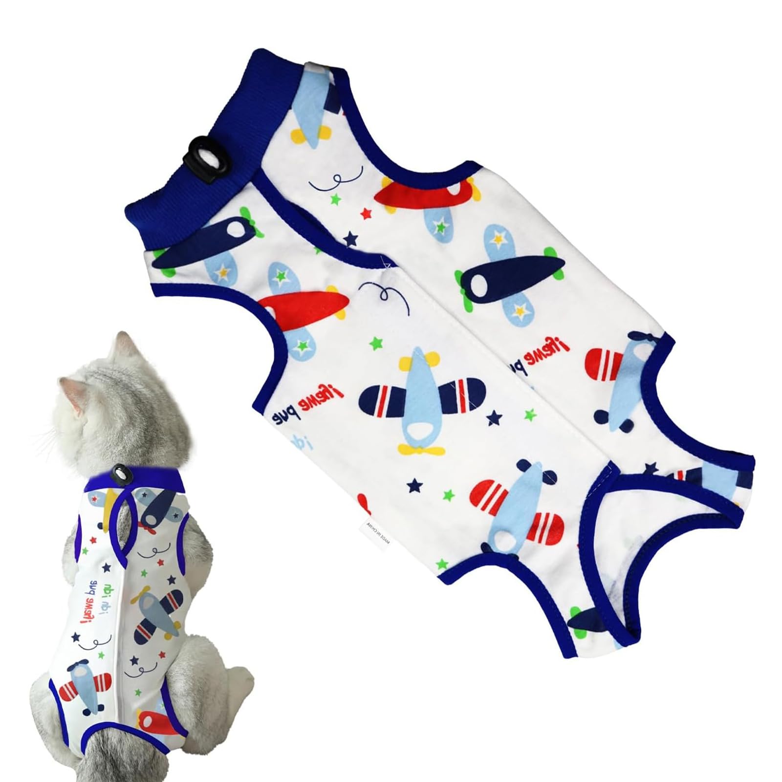 TRHDFW Cat Wound Surgery Recovery Suit for Abdominal Wounds or Skin Diseases After Surgery Wear, Pajama Suit