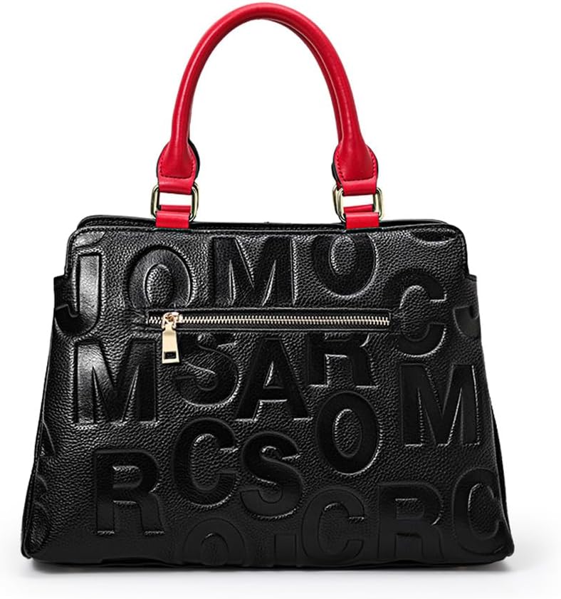 Genuine leather Cowhide women's Handbag Large Capacity letter shoulder strap high capacity Crossbody bag - Image 5