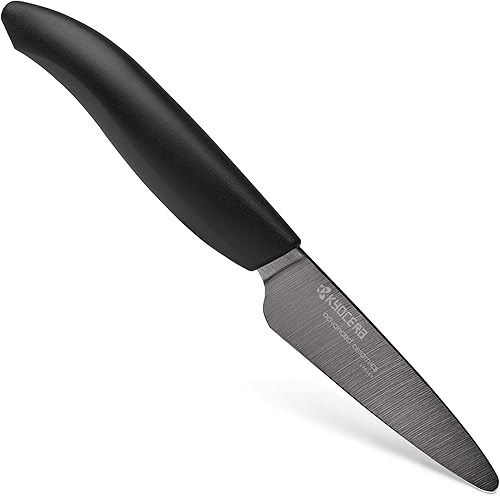 Vista 2 de Kyocera Revolution Juego de cuchillos de cerámica de 3 piezas, 6, 5 y 3 pulgadas, color negro