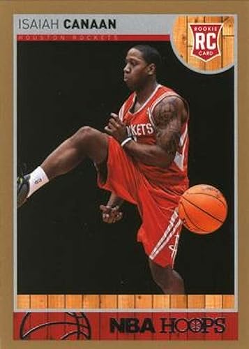 2013-14 NBA Hoops Gold Border Parallel #291 Isaiah Canaan Houston Rockets RC Rookie Official Panini Basketball Trading Card (Stock Photo may be