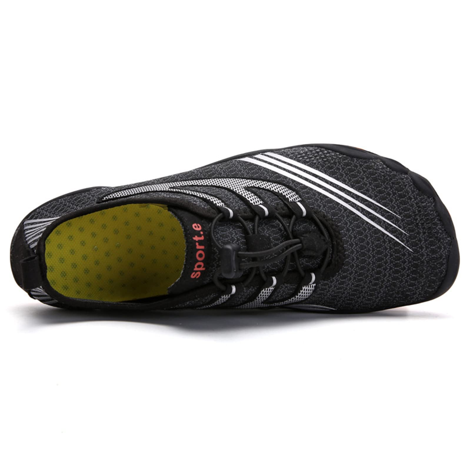 Zapatos Acuáticos Hombres Y Mujeres Sudan Descalzos, Bucean En La Playa, Nadan, Surfean Y Caminan Yoga En El Agua.(47 EU, Black)