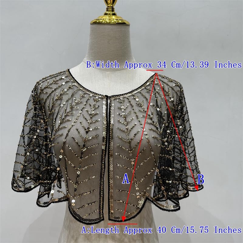 1920s Shawl Evening Shawl Bridal Wrap Handmade Sequin Beaded Shawls And Wraps For Evening Dresses Wedding Party Etc4