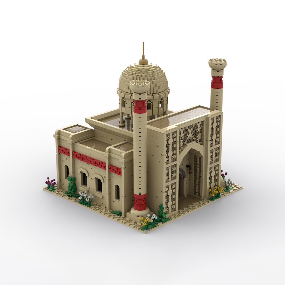 Mittelalterlicher Kirche Bausteine, 5601 Stück im nahöstlichen Stil Mittelalter Burg Klemmbausteine Haus Set für Erwachsene und Jugen, MOC-213366