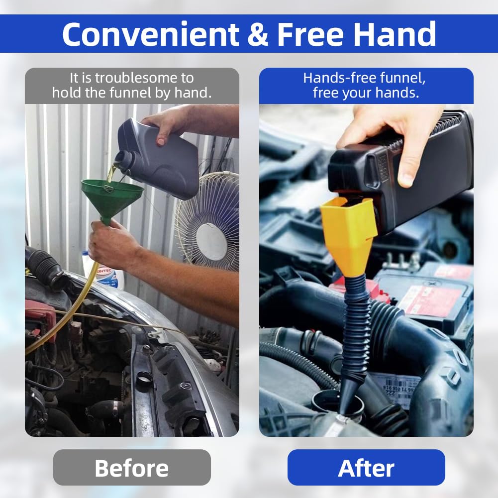 Set 5 Imbuti Flessibili URAQT - Per Olio, Benzina, Con Beccuccio Estensibile, Plastica ABS - Foto 7