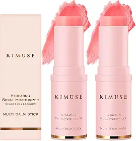 KIMUSE Bastão hidratante multibálsamo, protetor labial hidratante multifuncional para os olhos, creme para o pescoço, base de maquiagem, reduz rugas e hidratante para cuidados com a pele do rosto