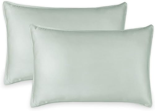 PURE BAMBOO Juego de 2 fundas de almohada tamaño King, viscosa 100% orgánica derivada de bambú, lujosamente suave y refrescante, doble costura,