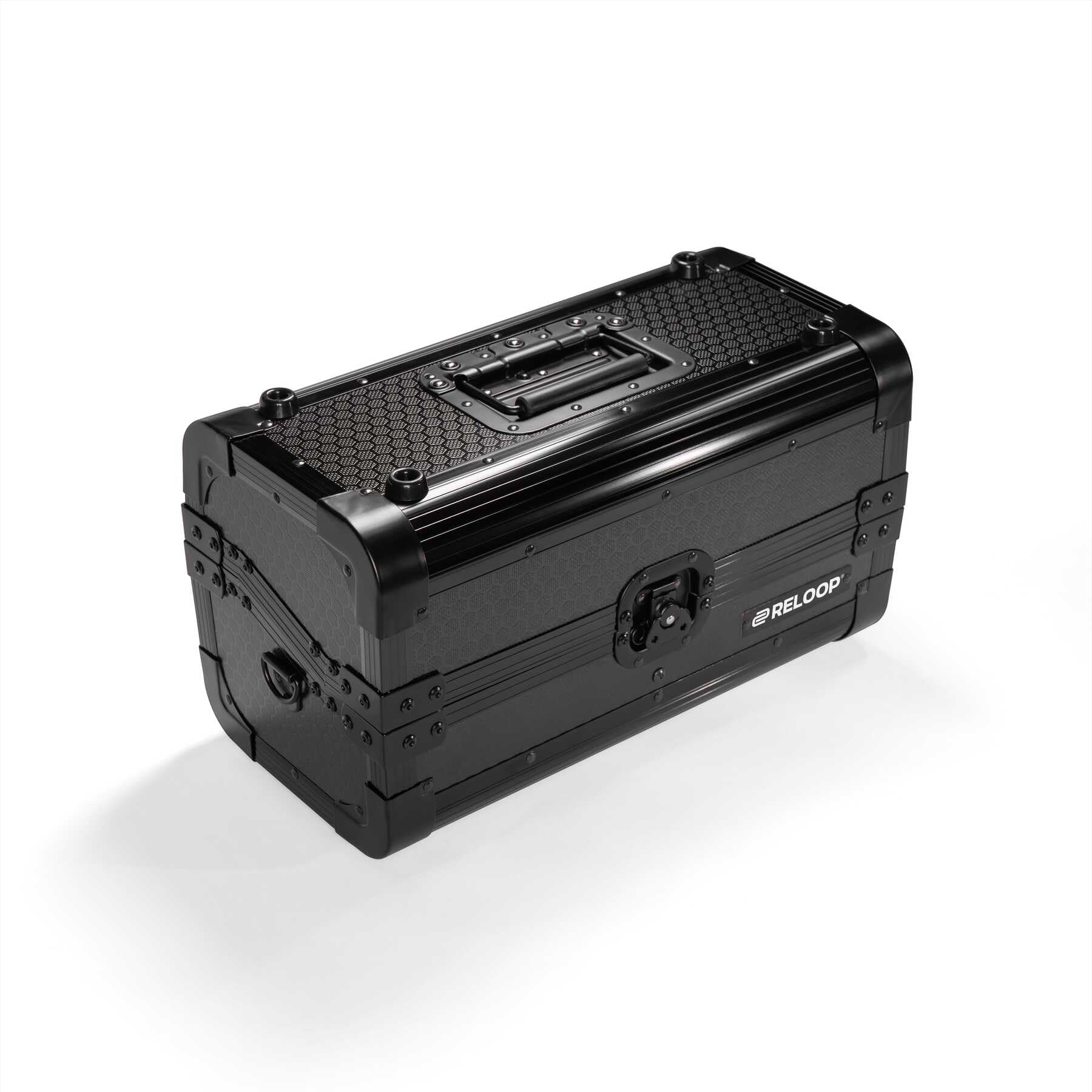 Reloop 7'' Record Case 150 Black - Robuste Konstruktion mit kratzfester Hexa-Oberfläche in mattem Schwarz