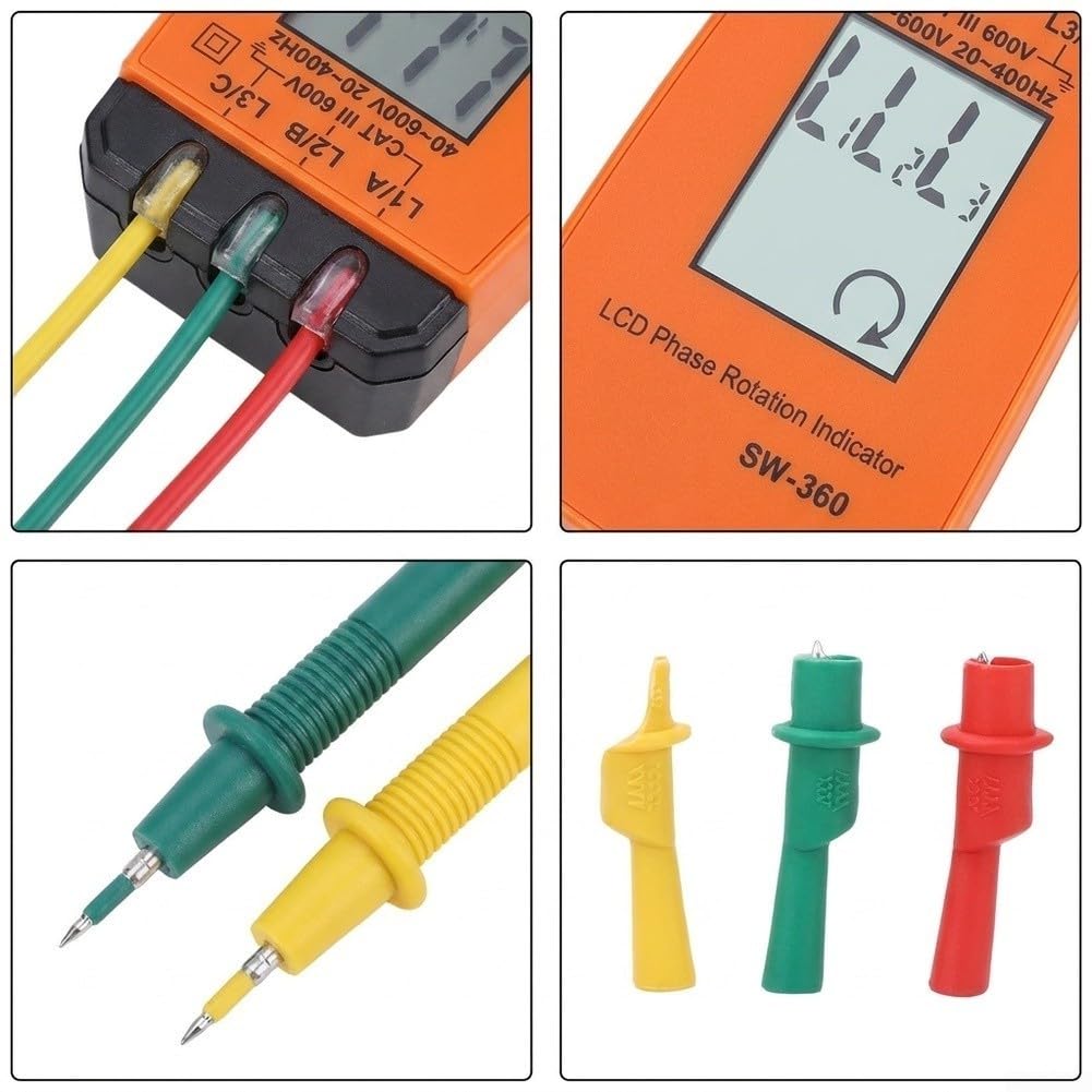 Detector trifásico SW360 LCD 40-600 V alarma (SW-360)