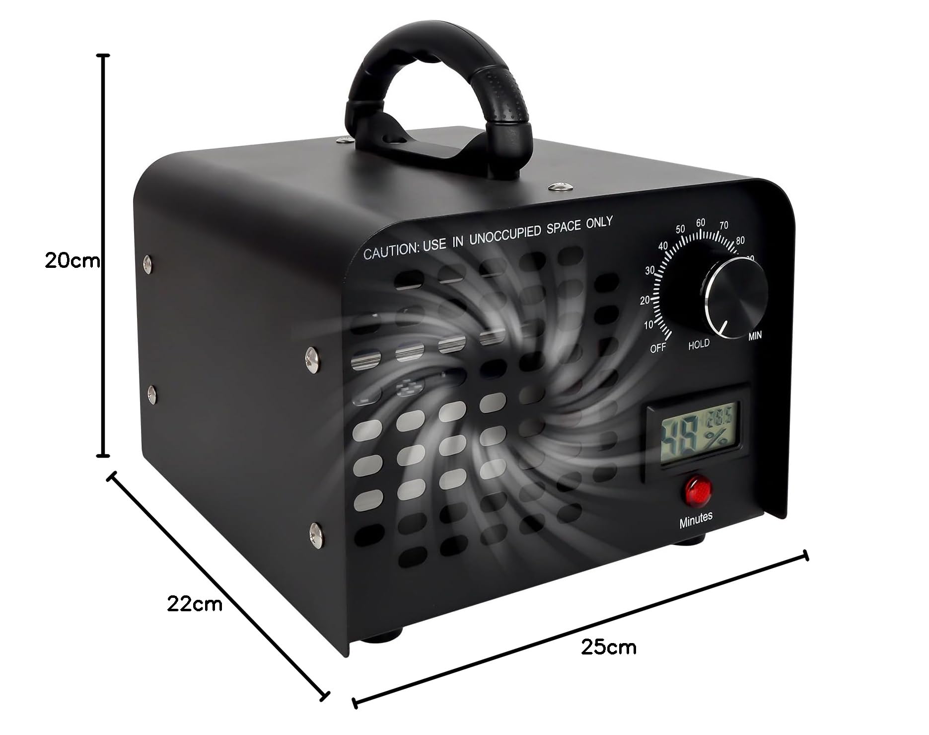 LPQCccY Ozongenerator, 60000mg/h Ozongerät, 120 Min Timer Ozon Luftreiniger, Intelligente Überwachung des Raumklimas Temperatur Ozonisator, Ozone Generator für Auto Wohnung Küche Garagen Gerüche