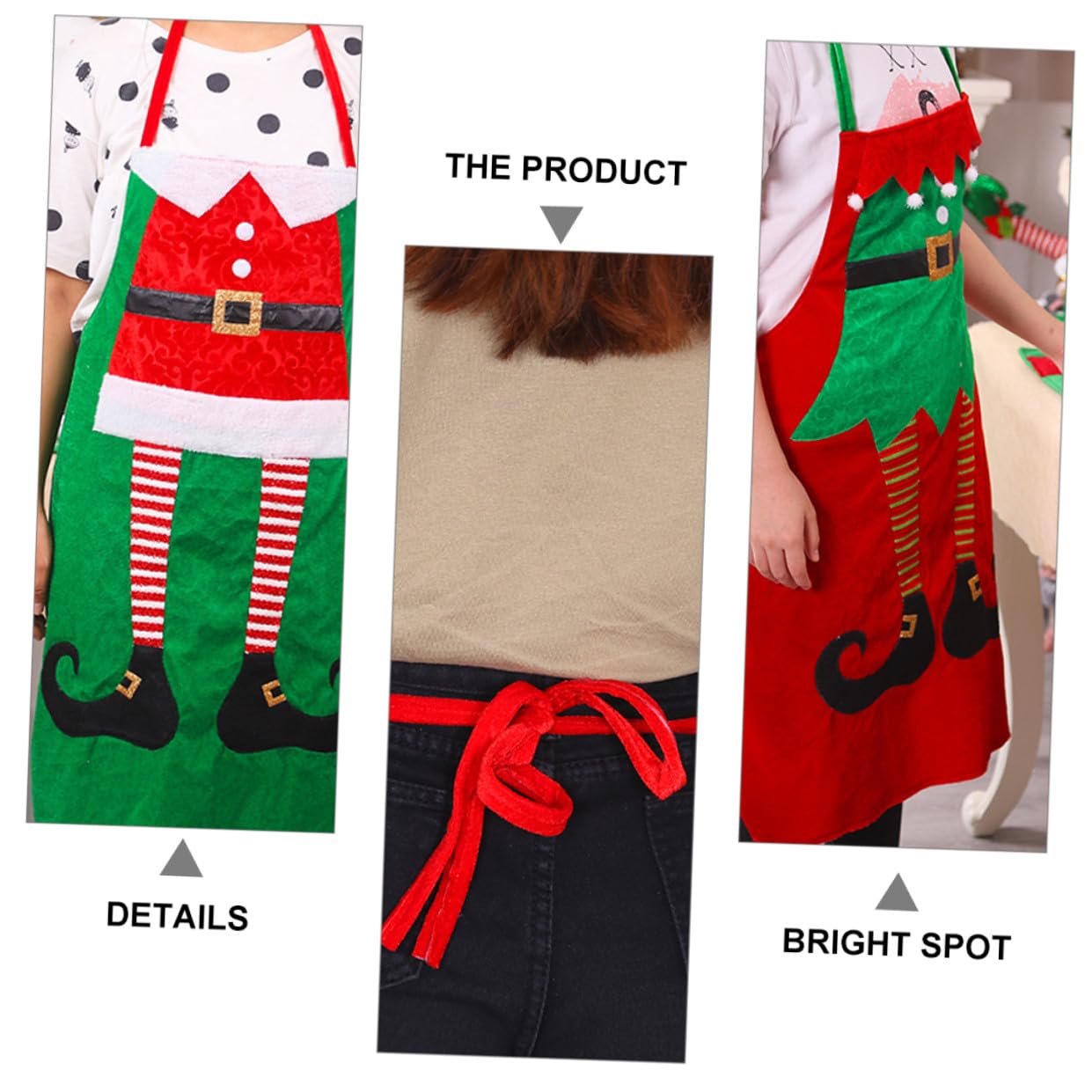 2 Delantales Navideños para Mujer Tamaño Único Material Resistente Baberos de Cocina para Hornear y Decoración Festiva Reutilizables y Fáciles de Lavar Ideales para Cocina y