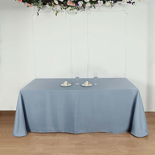 Miniatura 10 de Efavormart - Mantel rectangular de poliéster, 90 x 156 pulgadas, color borgoña, 5 unidades, para bodas, fiestas, restaurantes