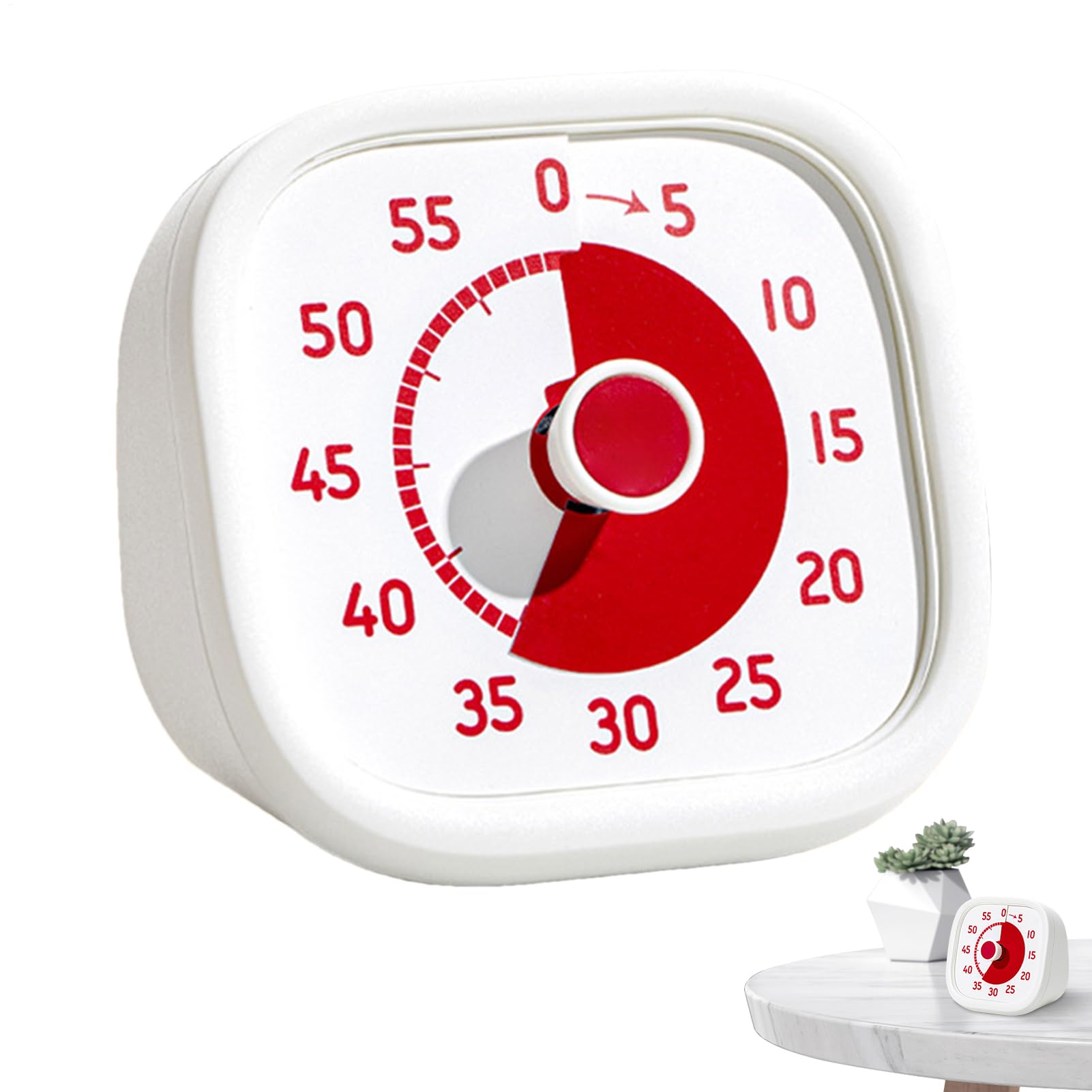Visual Timer for Kids | Visual Countdown Timer 60-Minute | Silent Watch Clock Self-Discipline Tool for School Students Adults Cooking Classroom Home Work
