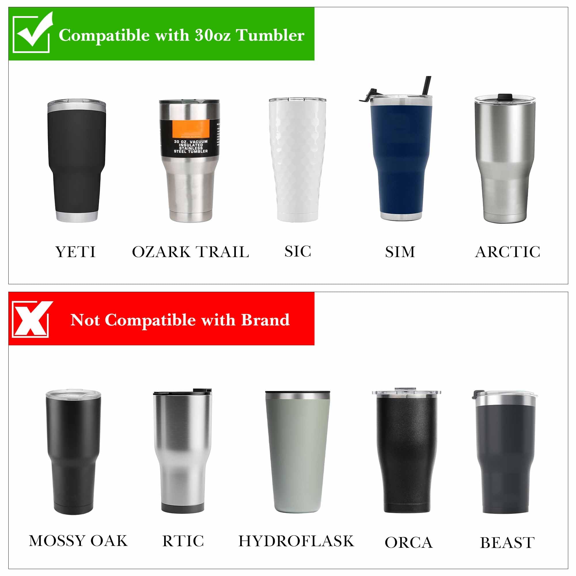 Linkidea Tumbler Handle Compatible with 30oz YETI Rambler, OZARK TRAIL Tumbler, Portable Anti Slip Travel Mug Grip, Pink - Image 3
