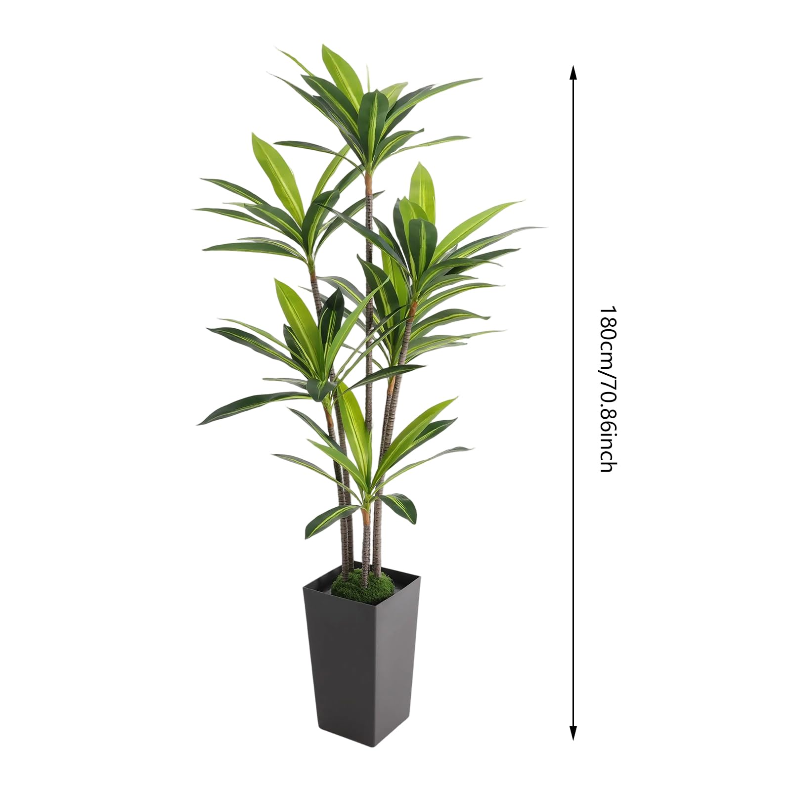 Dracaena Sztuczne drzewo, 180 cm, sztuczne rośliny, dracena, duża z rośliną, sztuczne drzewo, smocze drzewo, dekoracja do domu, salonu, sypialni, biura