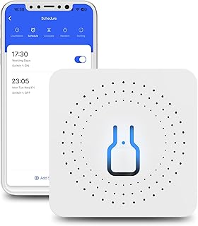 WiFi Smart Light Switch, Wireless Switch, 1 Channel 16 A, Tuya Light Control with Timer and Group Control Function, Compat…