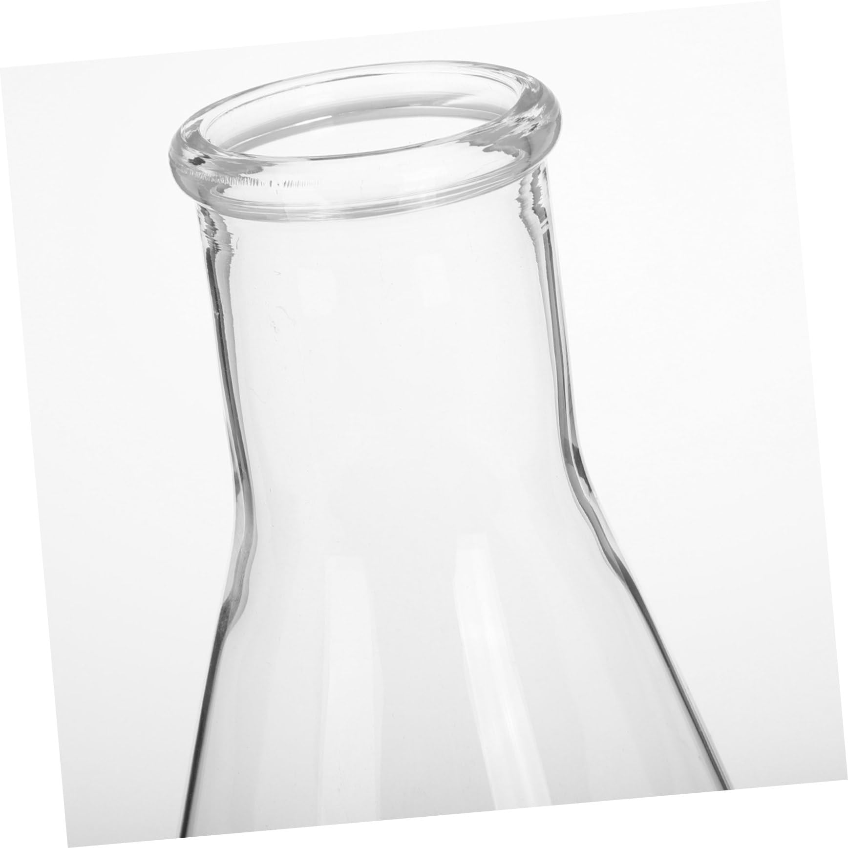 iplusmile Juego de 5 Matraces de Vidrio de Borosilicato Erlenmeyer Base Triangular y Capacidad de 50 Ml a 1 L, Alta Resistencia Térmica y Fácil Vertido para Laboratorio