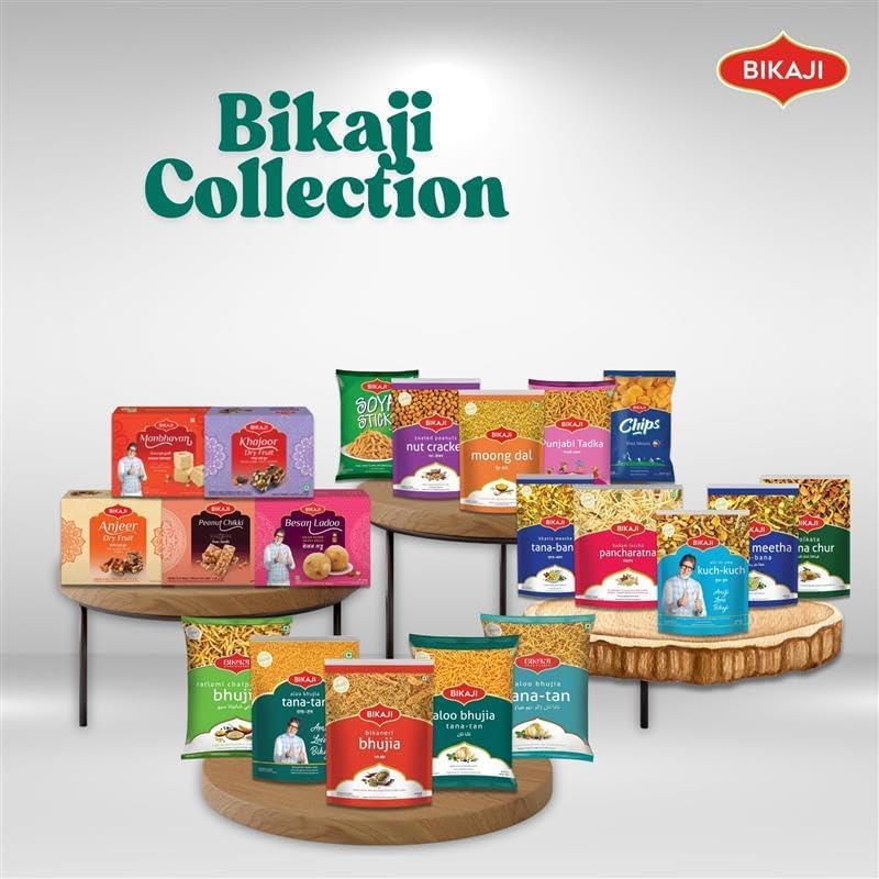 Image of Bikaji Patisa 14.11 oz (400g), Flaky Soan Papdi Style Sweet | Light, crispy North Indian mithai with delicate layers; ready to eat from the box, ideal for gifting and festive