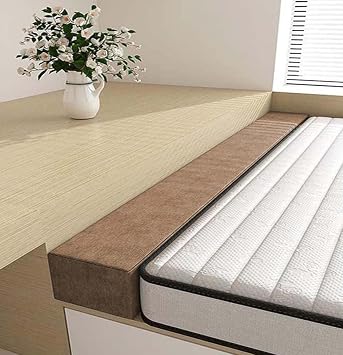 Bed Wedge Pillow for Single Double Queen King Bed Headboard, Long Bolster Pillow Close Gap Filler Between Mattress and Headboard or Wall, Removable Washable Cover