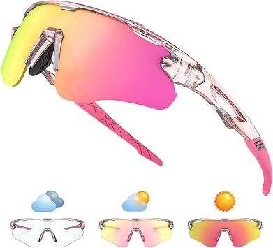 VICTGOAL Cycling Glasses Photochromic Sunglasses for Men Women TR90 Frame Glasses with UV Protection Bike Glasses for Cycling