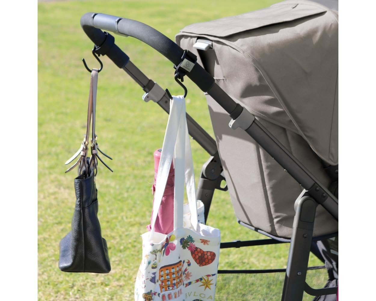 Dreambaby wózek Buddy® EZY-Fit haki do wózka dziecięcego - 2 sztuki (czarne)