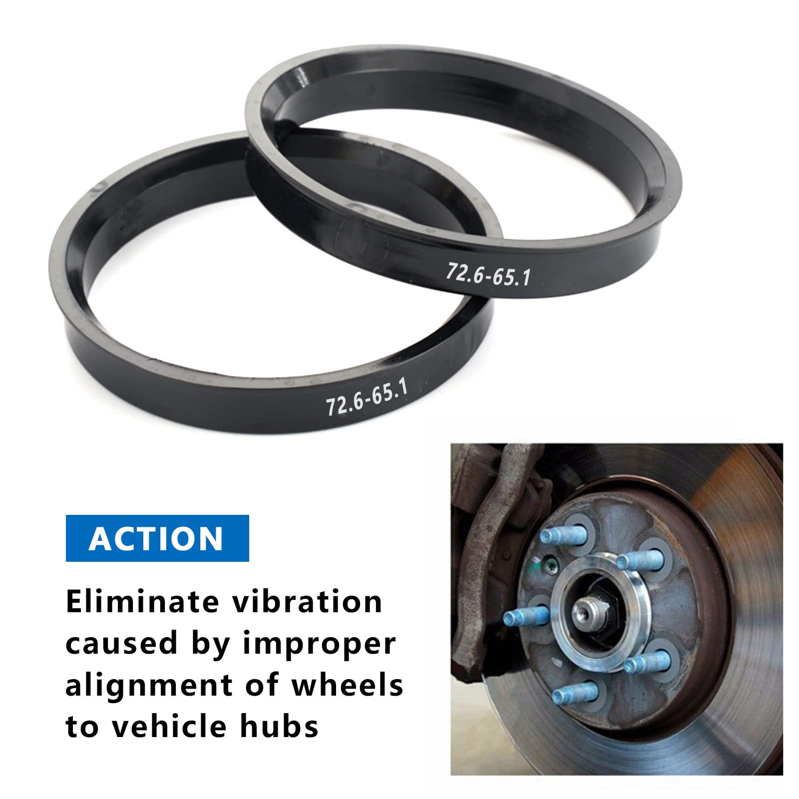 Wheel Balance Rings Wheel Connect Hub Rings 72.6 TO 67.1 ALUMINUM HUB CENTRIC WHEEL ...