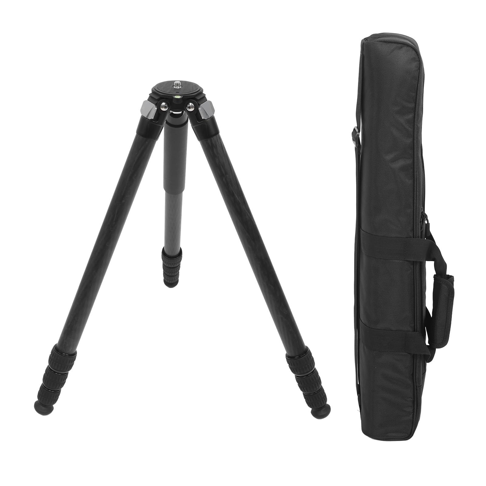Trípode de cámara profesional de fibra de carbono con altura ajustable para grabación de vídeo DSLR