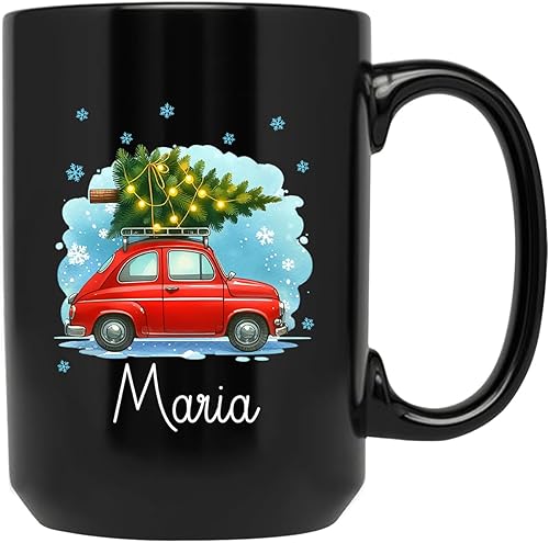 Vista 32 de Taza de café de Navidad personalizada con muñeco de nieve, taza de cerámica de Navidad, taza de Navidad personalizada con nombre, taza de Navidad