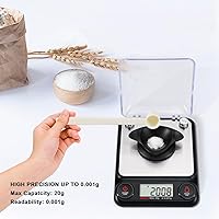 Vista 2 de Báscula digital miligramos de 20/0.00 oz de precisión, pequeña báscula de bolsillo para joyería, gramo digital y onzas, báscula digital de gramos