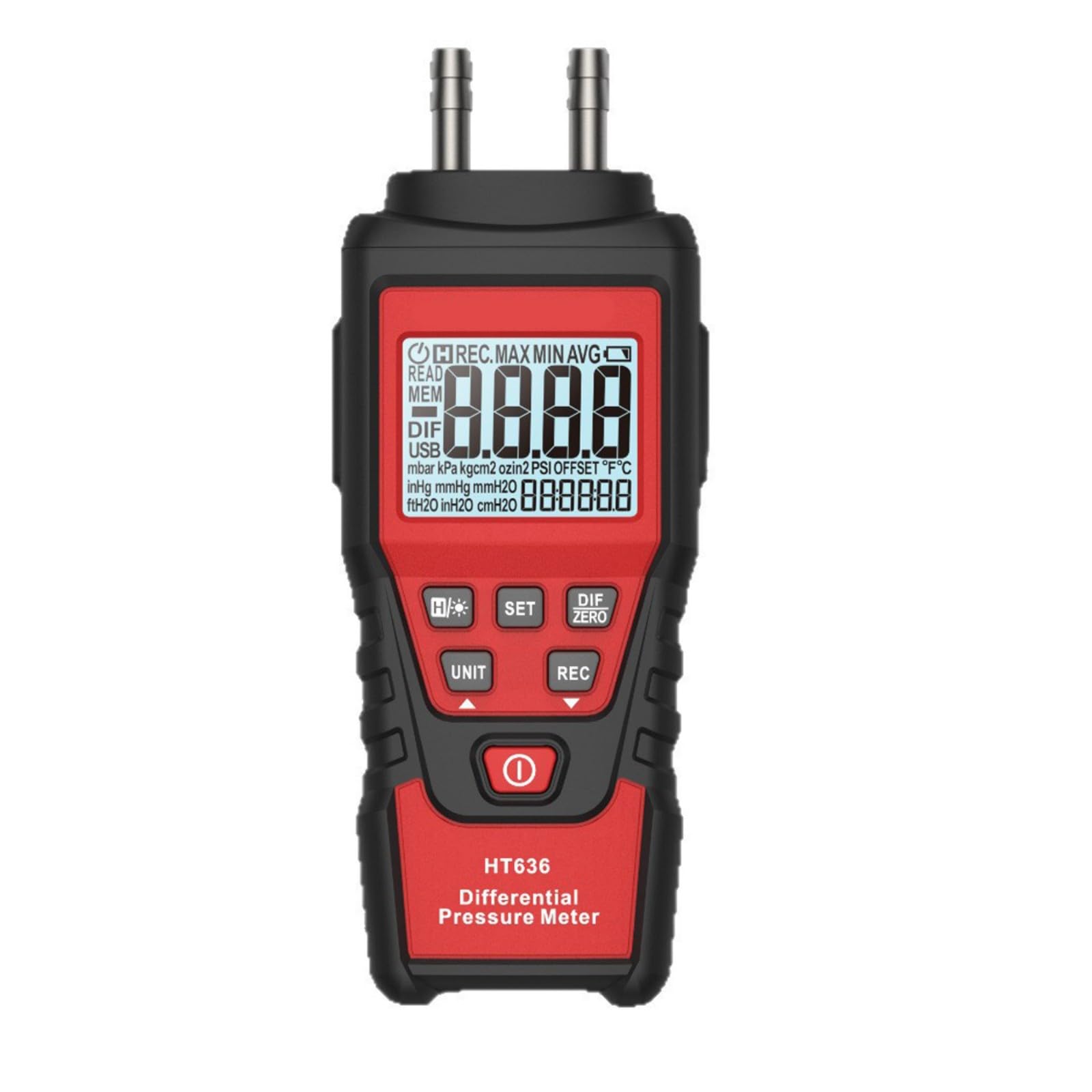 Whoasyst Light Compact Digital Pressure Gauge With Data Hold Function Pressure Measure For Field Diagnostics & Equipment Calibration Measurement Tool