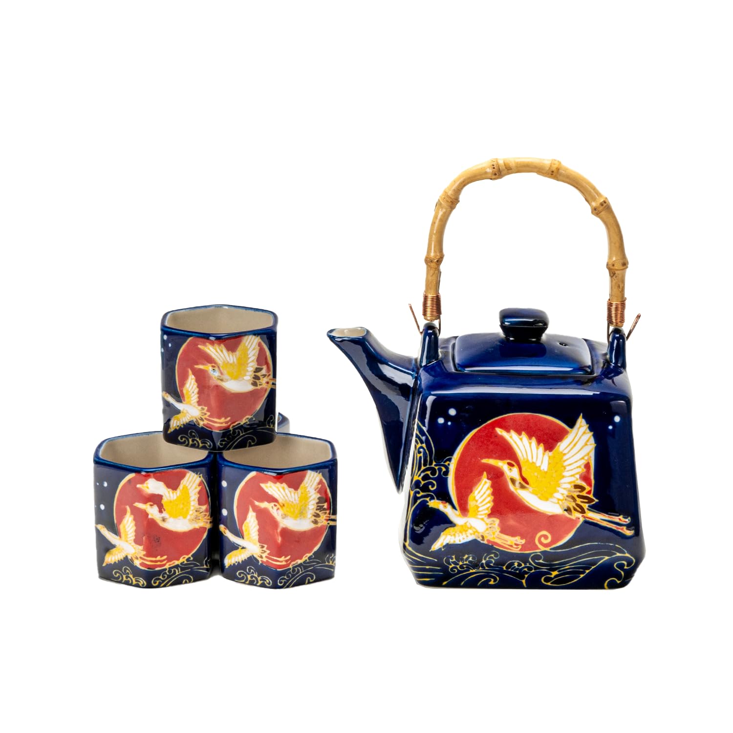茶台 Amazon.com | Urban Tokyo Japanese Style Cube Shape 20oz Porcelain