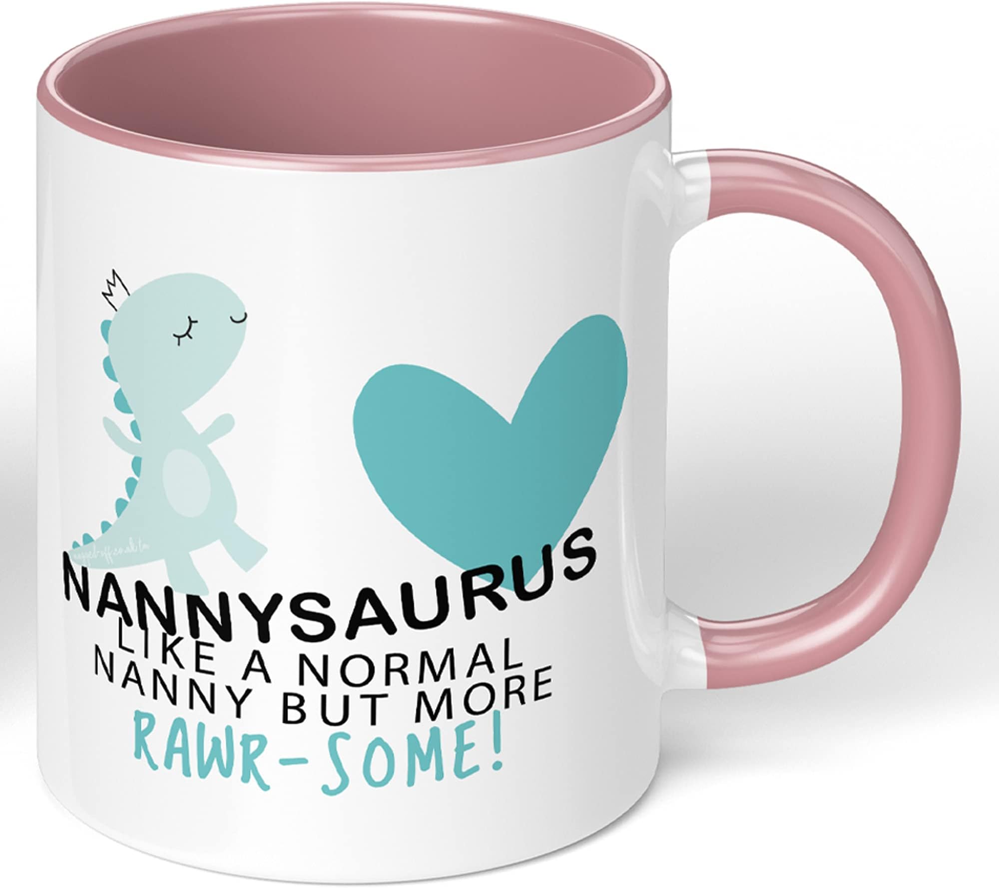 Mugged Off Nanny Gift | Nanny Mug Pink Nannysaurus Ideal Nan Mothers Day Gift